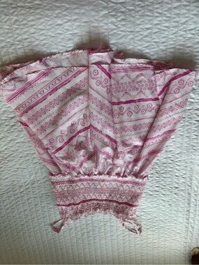 SHEIN Pink and White Striped Sun Dress for Girls